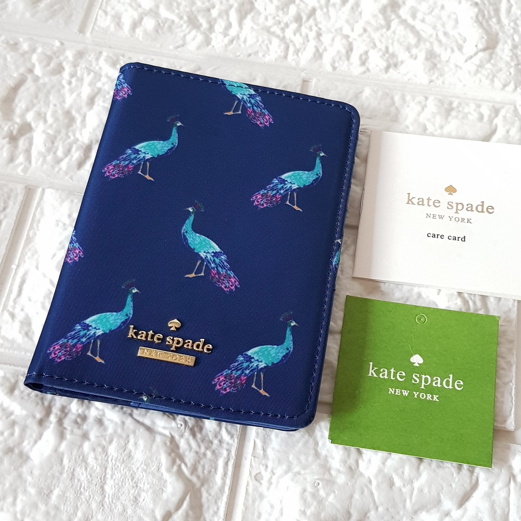 Kate Spade Classic Nylon Bifold Passport Holder - Lyla Blue with Muster of  Peacocks Design | Lazada PH