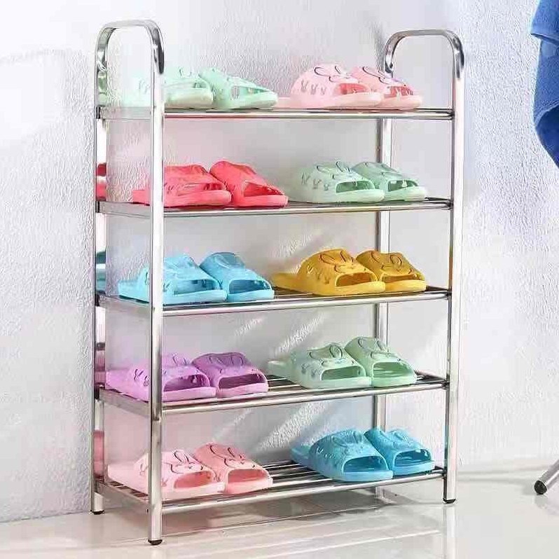 5 Layer Stainless Steel Multifunctional Shoe Rack Shelves 5 Tier Shoerack Lazada Ph