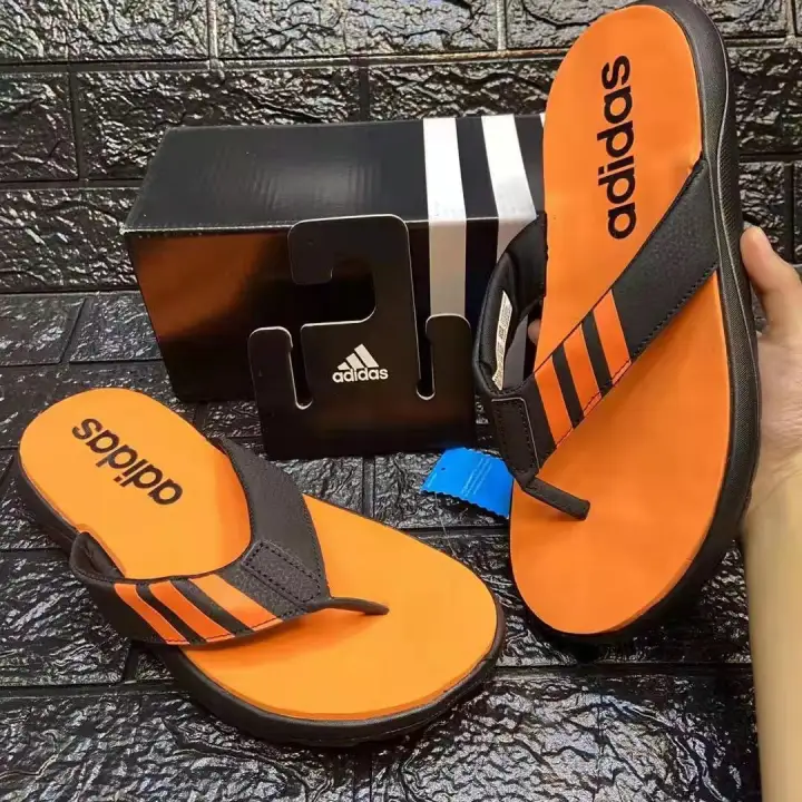 adidas slippers orange