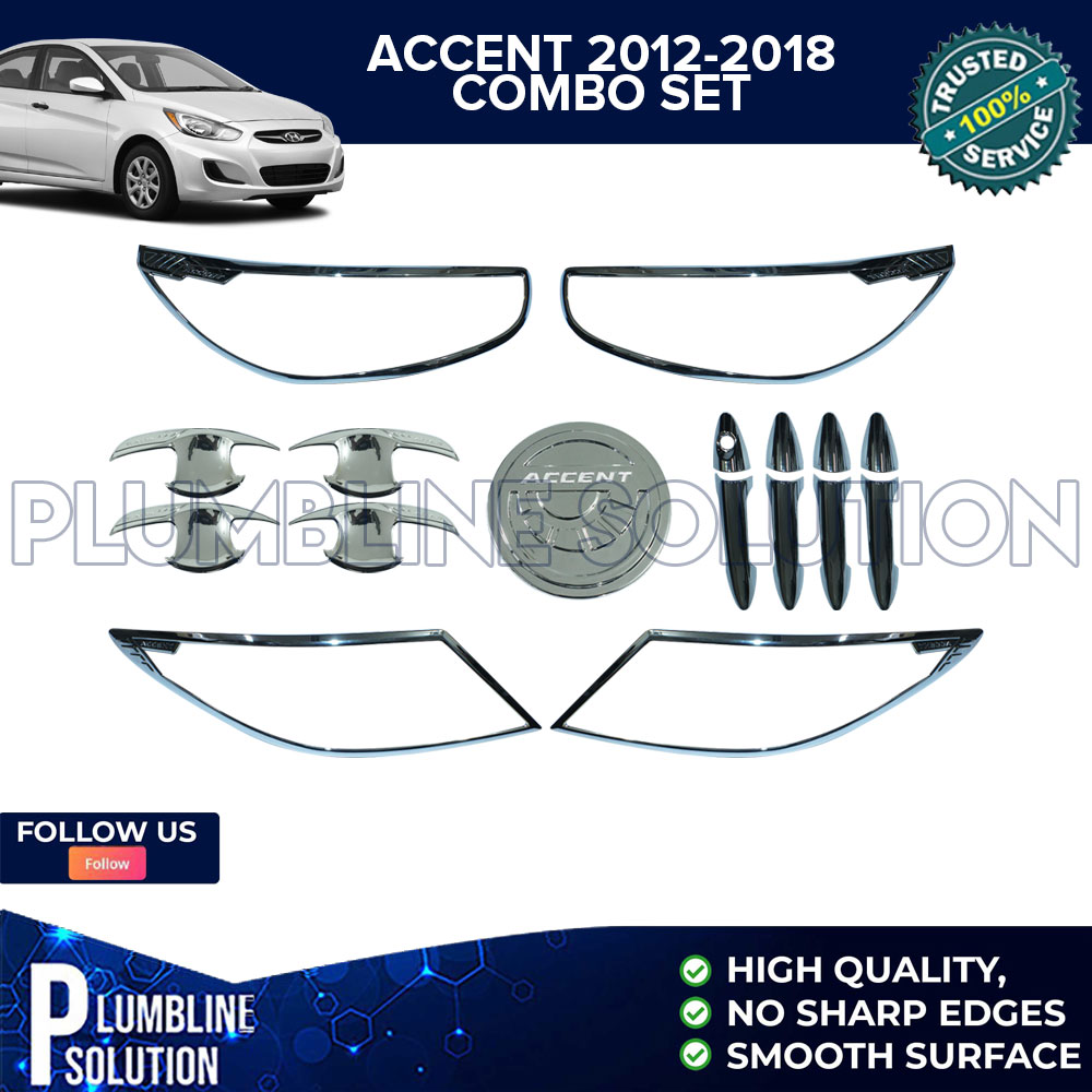 Hyundai Accent Sedan Garnish Set 2012 2013 2014 2015 2016 2017 2018 ...