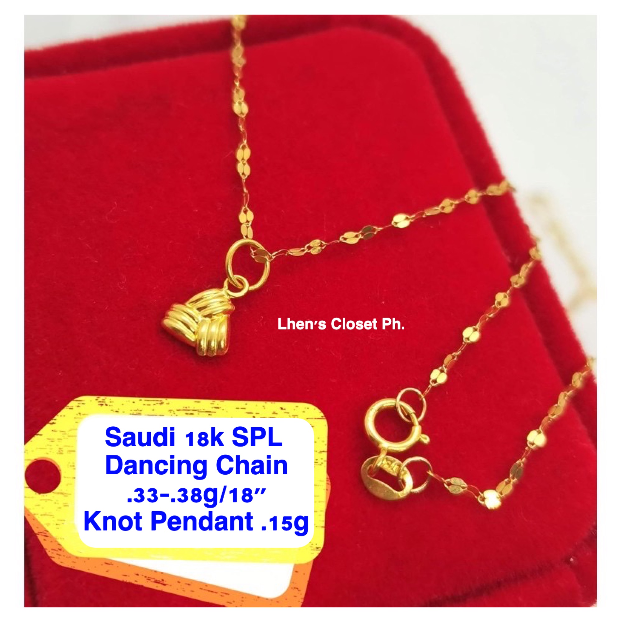 18k saudi gold SPL dancing chain with 
