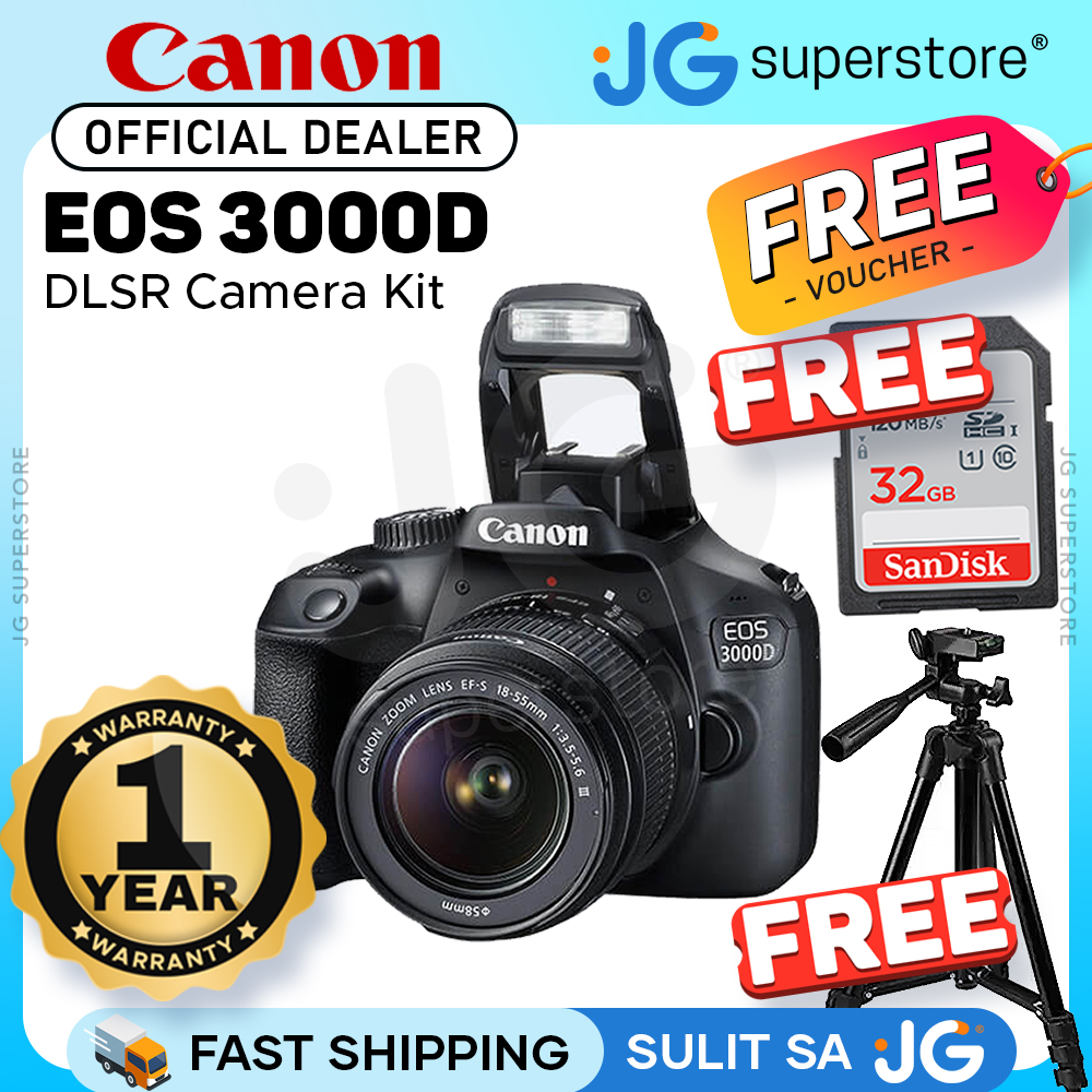 Canon EOS 3000D DSLR Camera Kit with EFS 1855mm III Lens with APSC