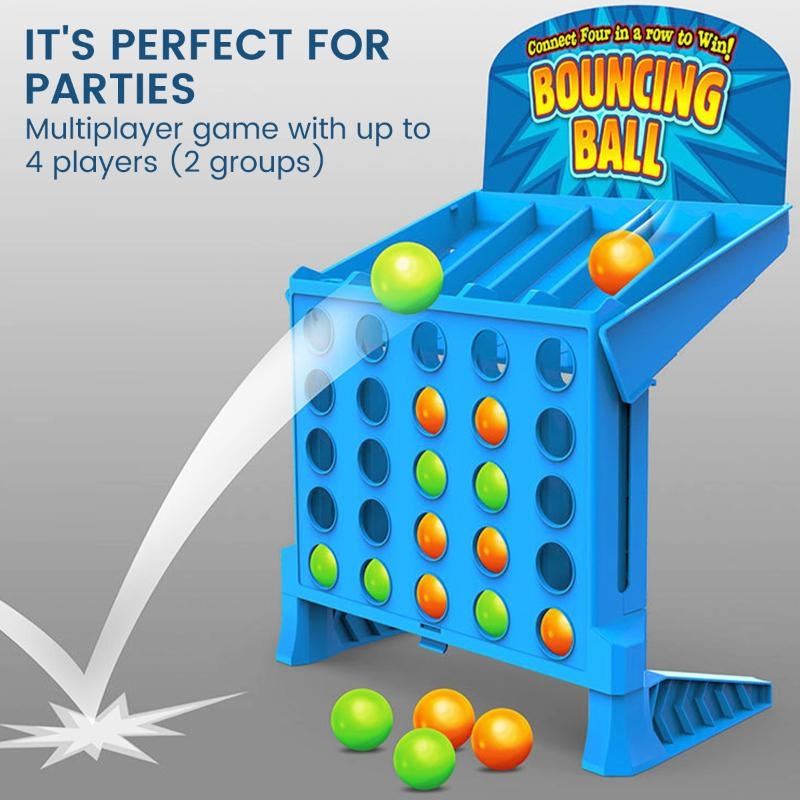 Connect Bouncing Ball 4 Jogos de Tiro, Clássico 4 fileiras Connect 4 Jogos  de Bola Brinquedos Educativos, Pais-filhos Jogos Multijogador Interativos
