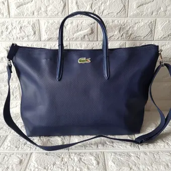 lacoste bag navy blue