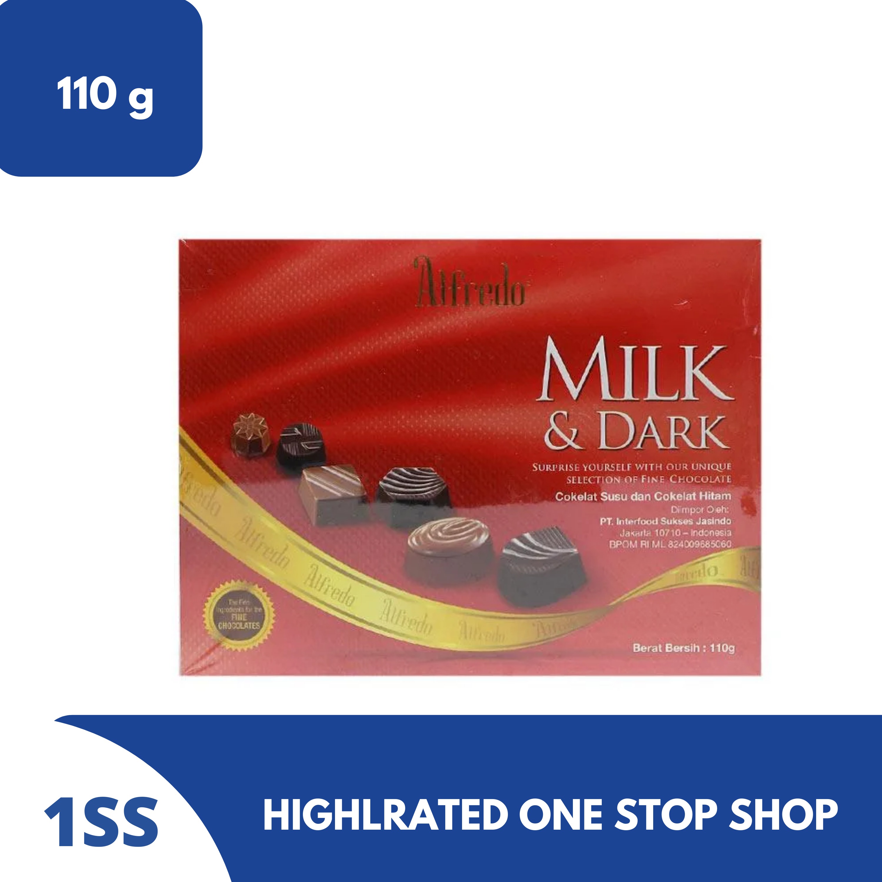 Alfredo Milk & Dark Chocolate, 110g Lazada PH
