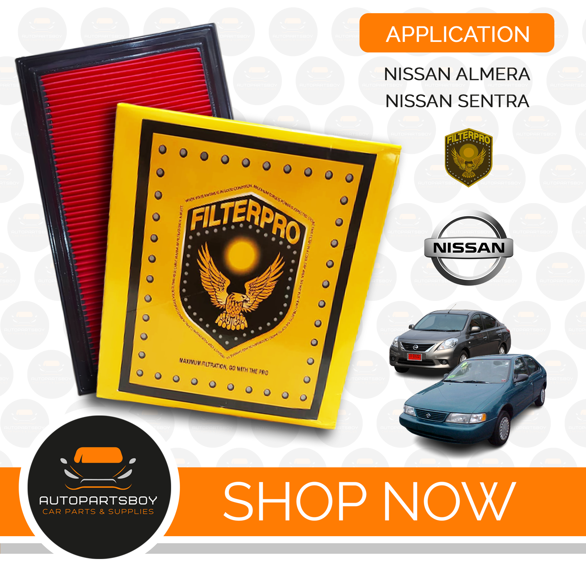 FILTERPRO AIR FILTER FOR NISSAN ALMERA NISSAN SENTRA 19951999