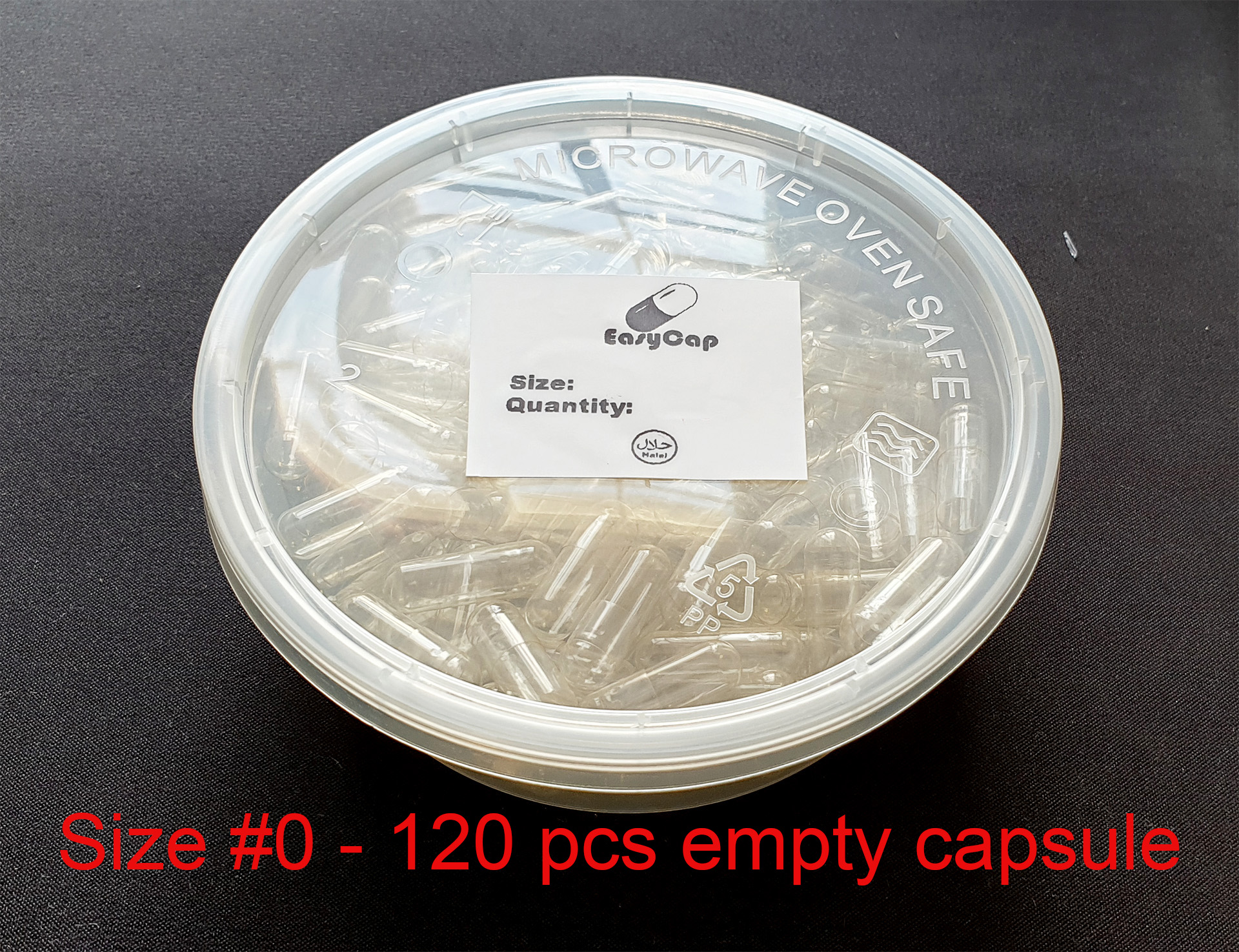 Ready to Ship Empty Gel Capsule Size "0" [120 pcs per pk] Gelatin Clear