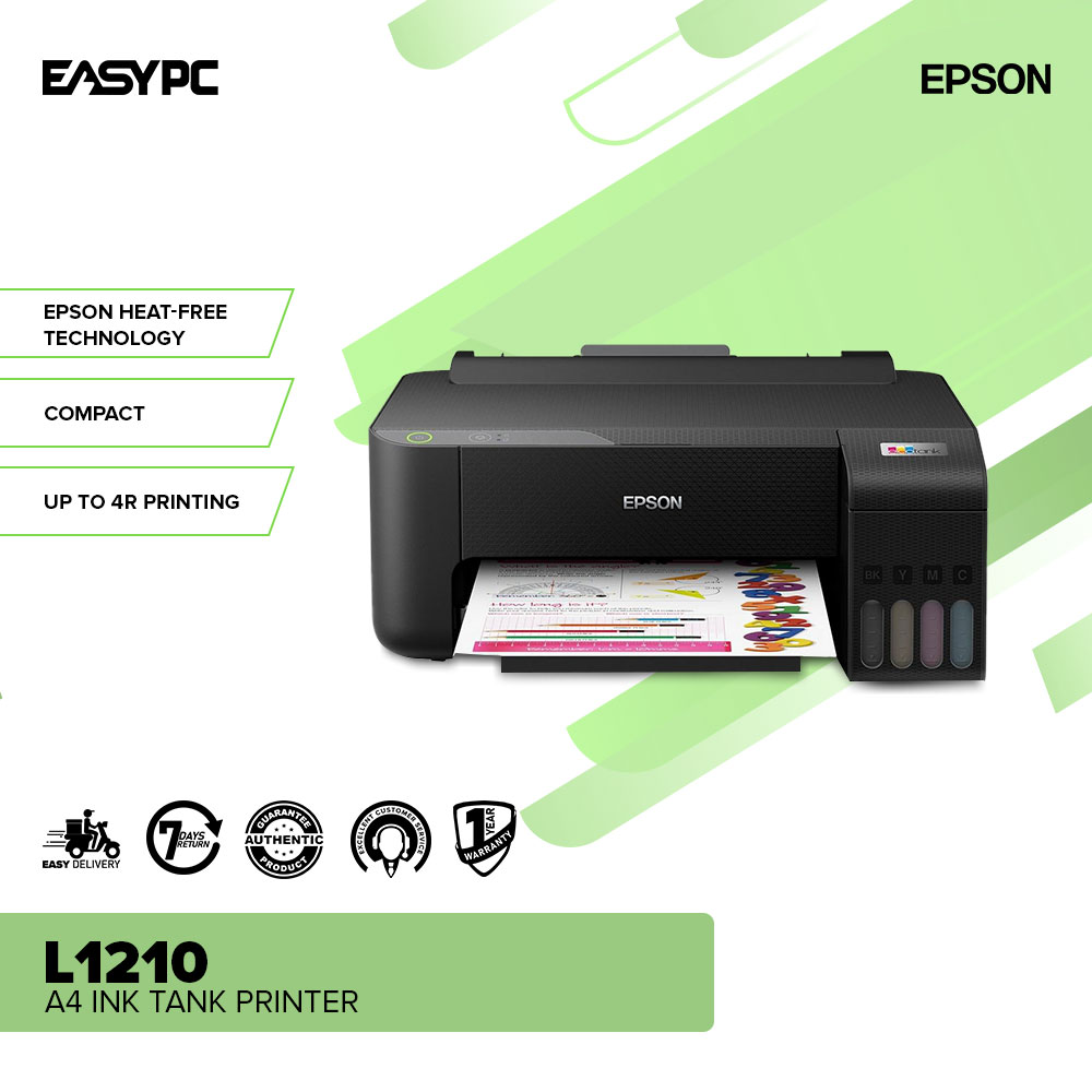 EasyPC Epson L1210 A4 Ink Tank Printer HeatFree Technology Compact
