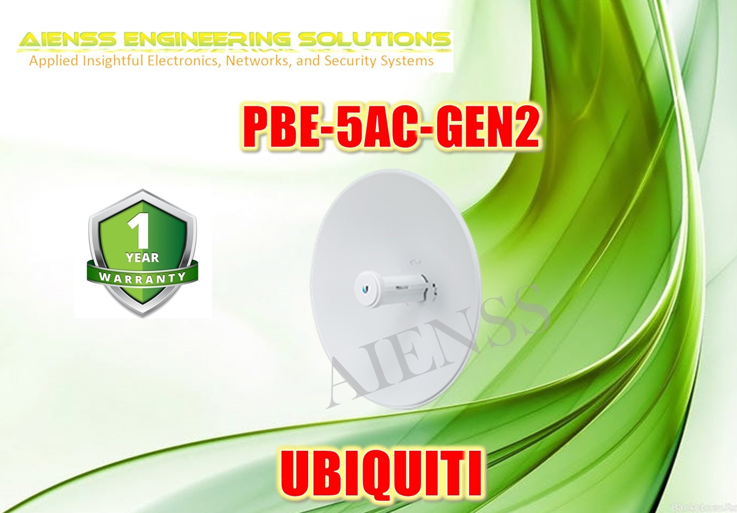 Ubiquiti PBE-5AC-Gen2 5GHz 450mbps long range PTP backhaul PowerBeam ...