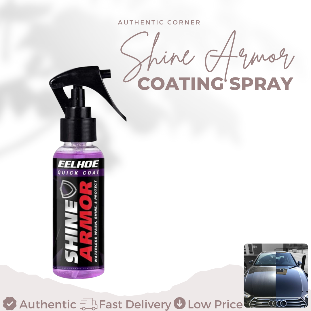 Shine Armor Fortify Quick Coat - Ceramic Coating - Car Wax Polish Spray - Waterless Car Wash & Wax - Hydrophobic Top Coat Polish & Polymer Paint