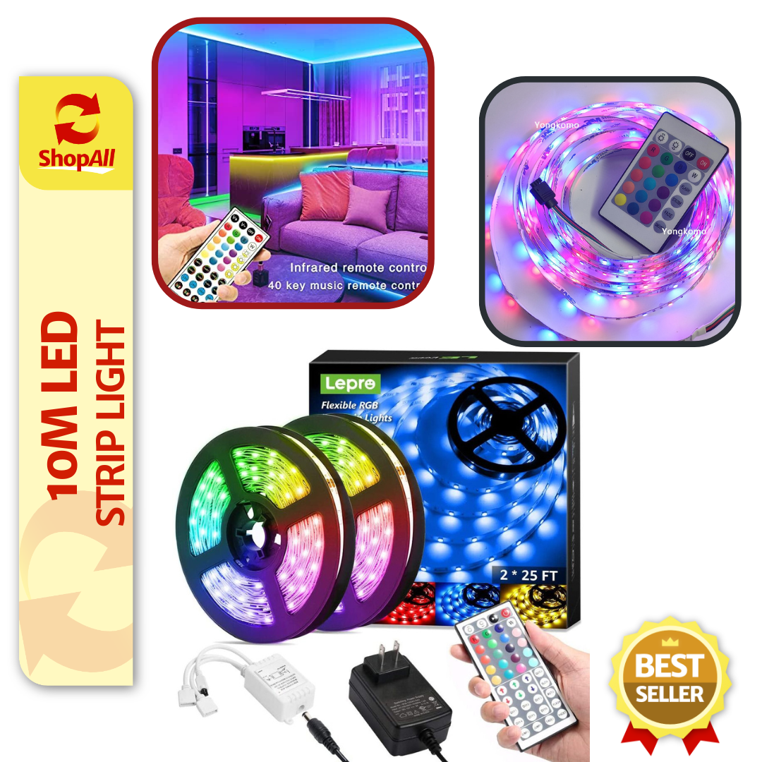 10M LED Striplight Remote Control RGB LED Light |10M LED Strip Light ...