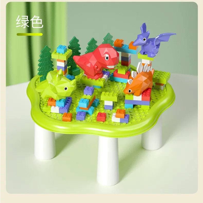 BYJ Dinosaur Mini Building Block Table Mini Lego Table for Kids with