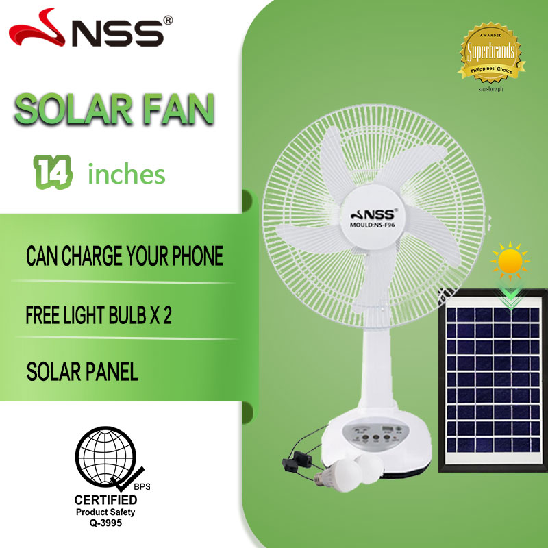 Solar 16w NSS Solar electric fan Rechargeable fan 16