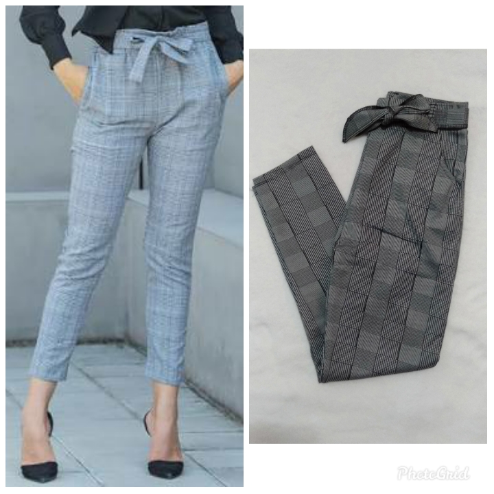 skinny checkered pants