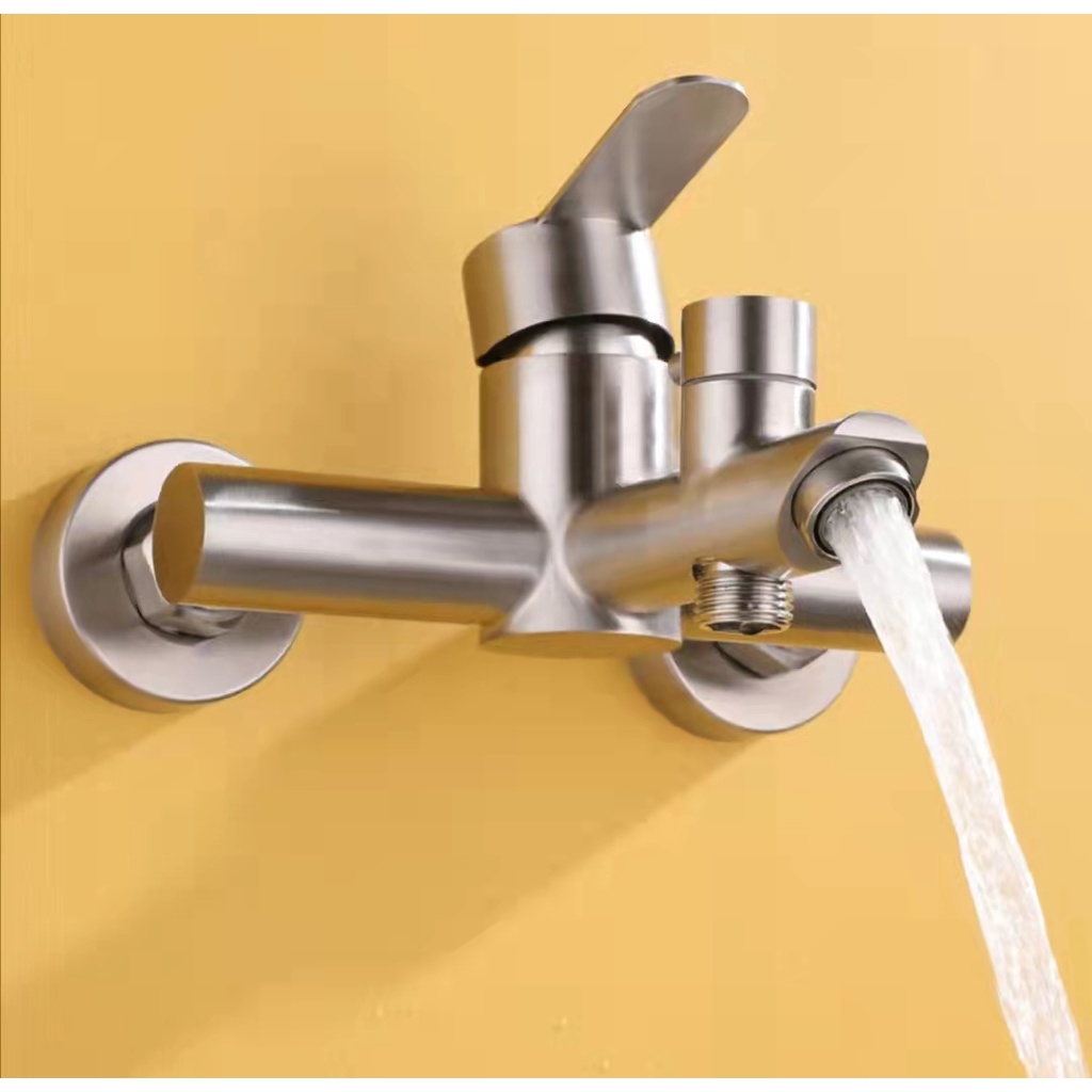 Stainless Steel Shower Faucet Hot And Cold Water Bath Faucet Into The