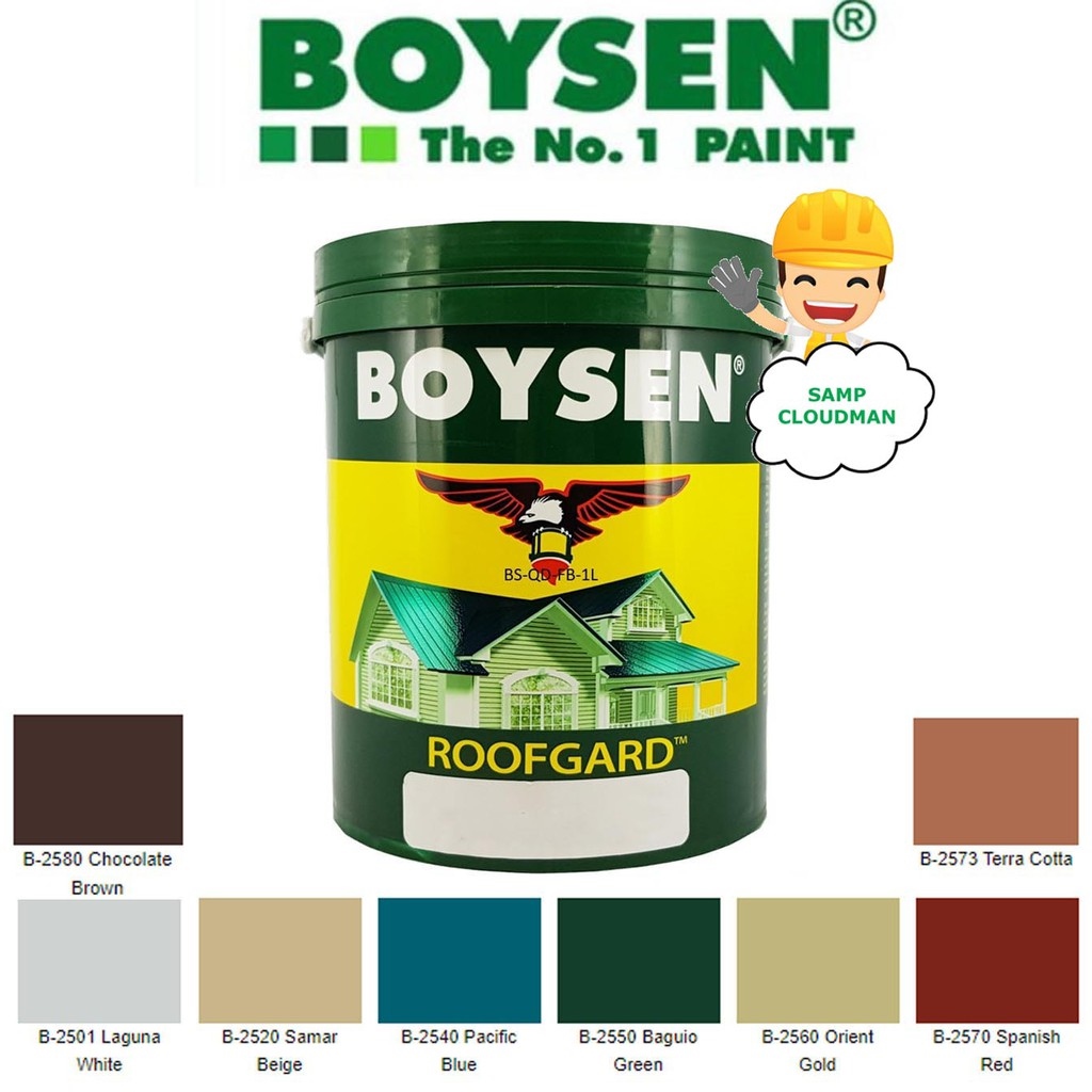 Let saunda Boysen Roofgard Roof Paint Gallon 4 Liters / Roofguard Roof  Guard Roof Gard Roofing Paint