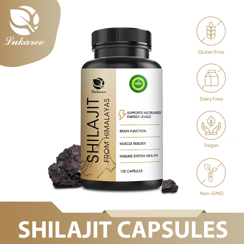 Shilajit Pure Himalayan Organic Capsules 400mg Natural Shilajit Resin for