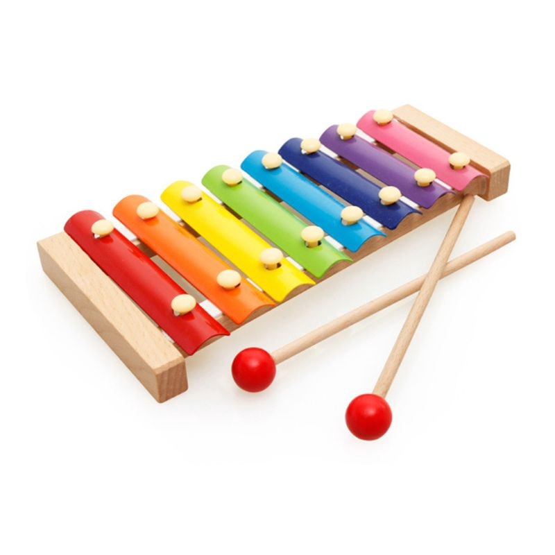 HNTOB wooden toy xylophone toys musical toys hand knock violin ...