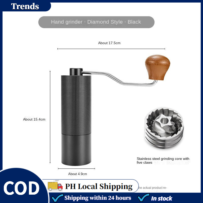 Manual Coffee Grinder Conical Burr Mill Bean Hand Grinder Portable ...