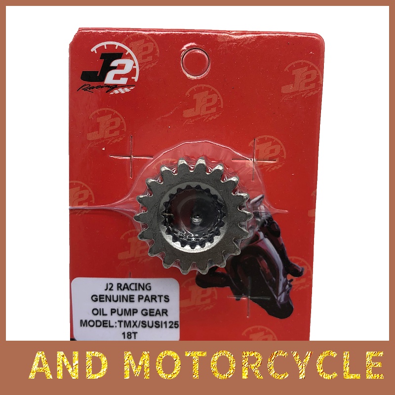 J2 RACING OIL PUMP GEAR 18T TMX/RUSI125 AND MOTORCYCLE Lazada PH
