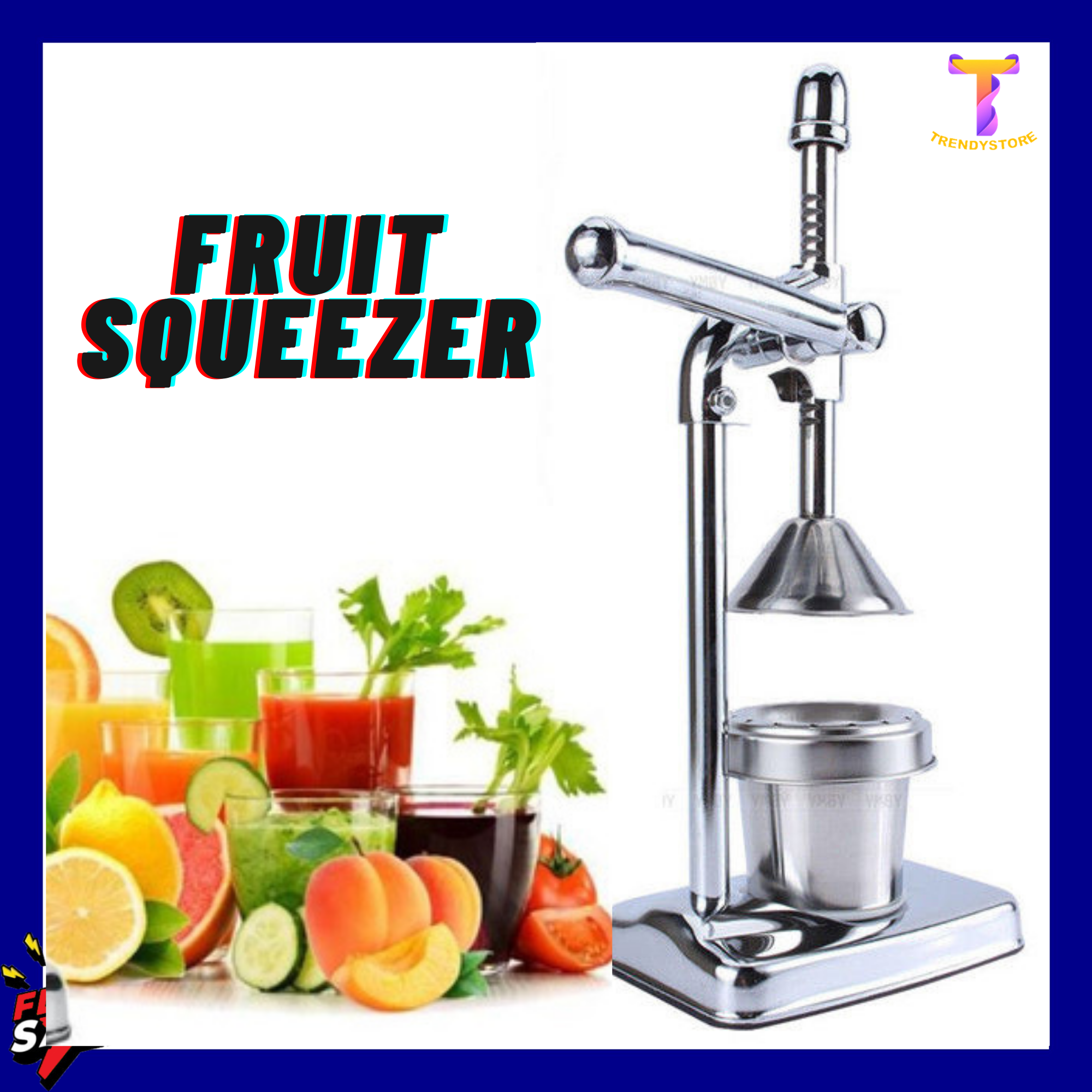 ON PROMO Juicer Fruit Presser, Metal Lemon Squeezer, Orange Juice
