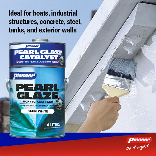 Choose your color! Pioneer Pearl Glaze Epoxy Topcoat Finish won't peel or  crack, has good flexibility and adhesion, and comes in multiple colors!  Ideal