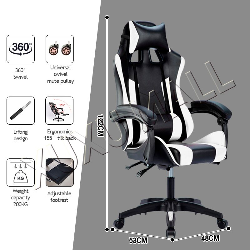 XUXU Gaming chair Ergonomic Chair Height Adjustment High Back