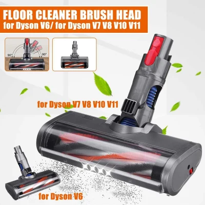 Floor Brush Head Fluffy Electric for Dyson V6 V7 V8 V10 V11 Vacuum Cleaner Parts Roller Brush Replacement Accessories