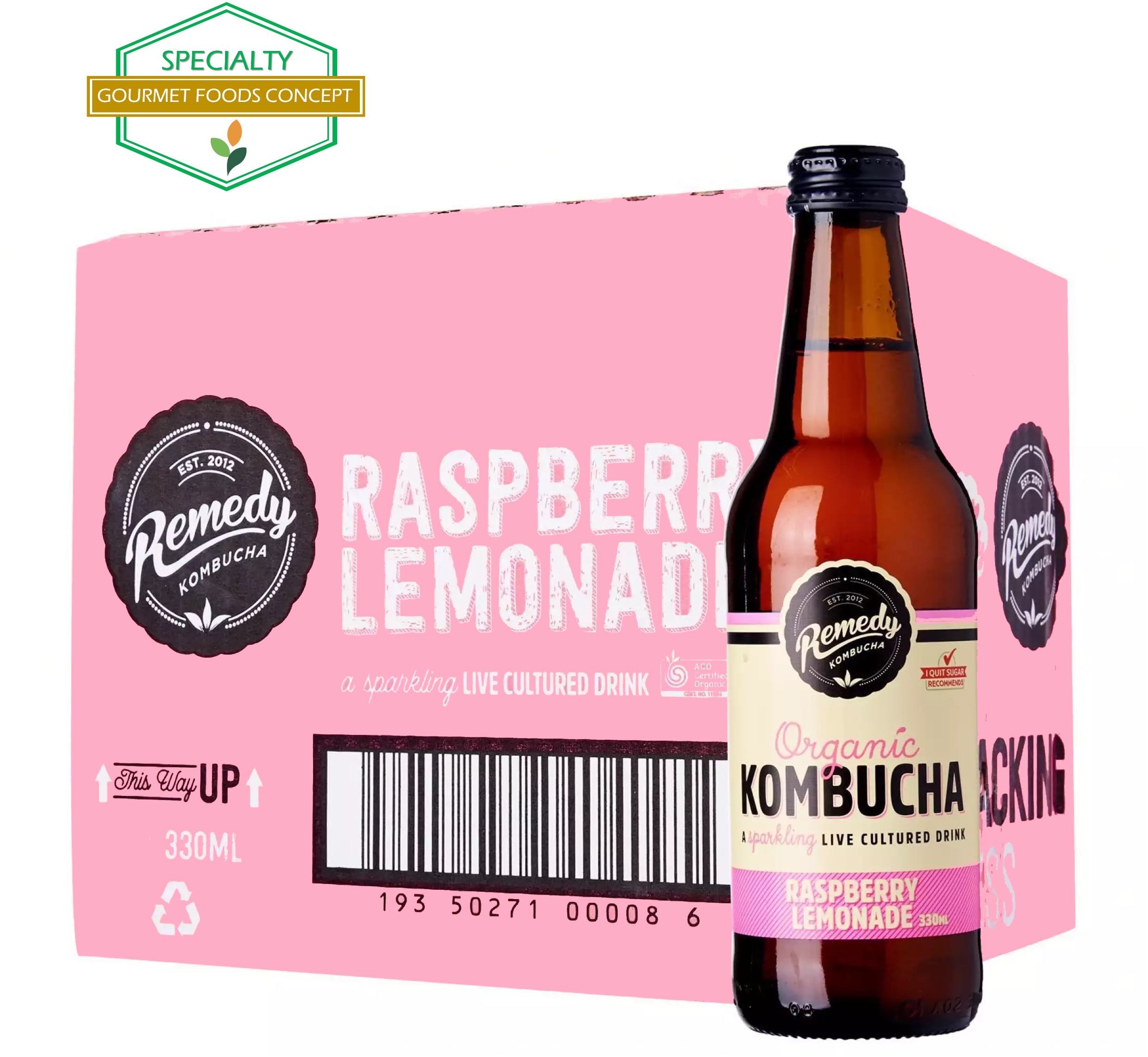 REMEDY KOMBUCHA RASPBERRY LEMONADE 330ML x 4s Lazada PH