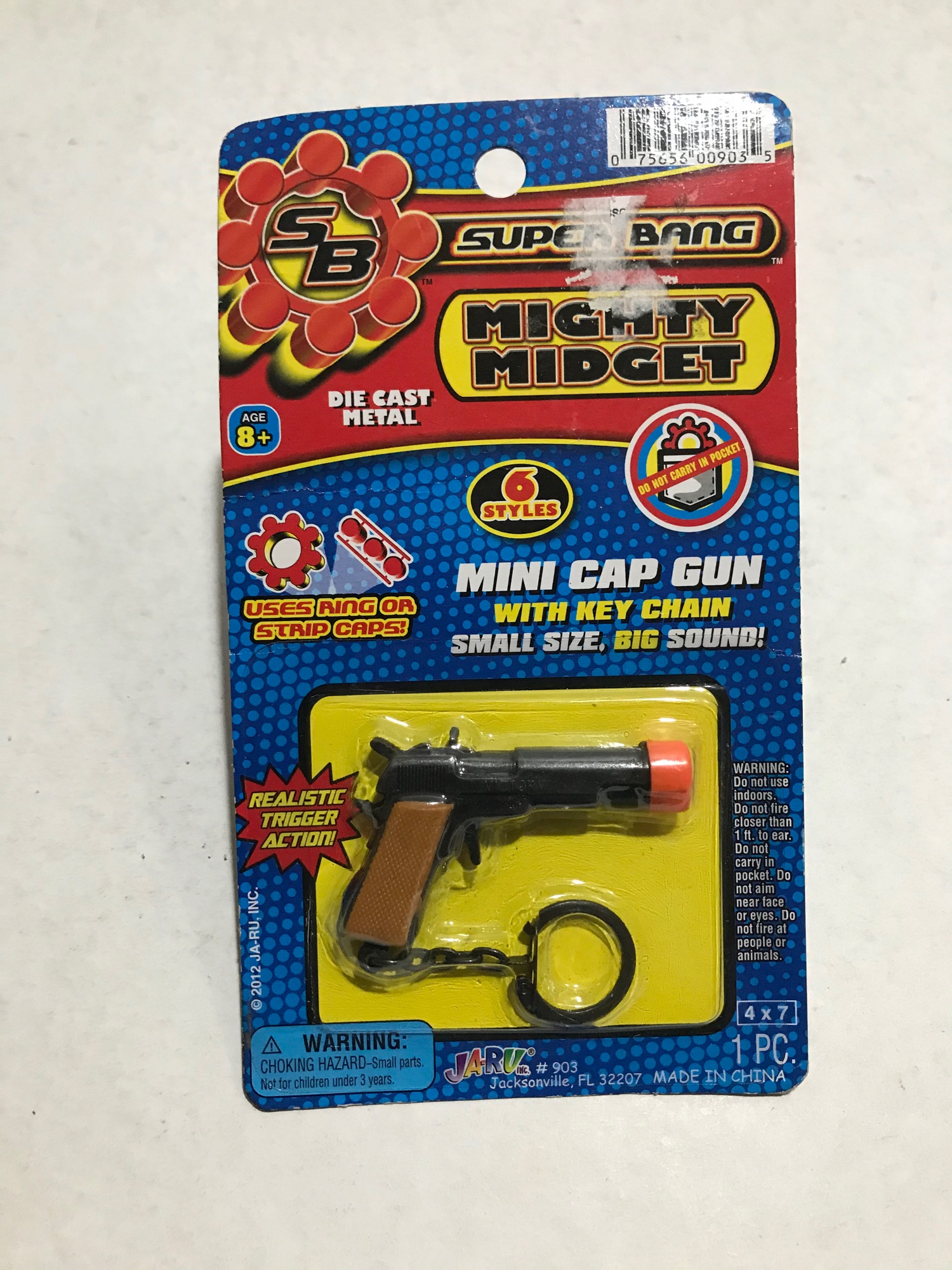 Mini cap hot sale gun keychain