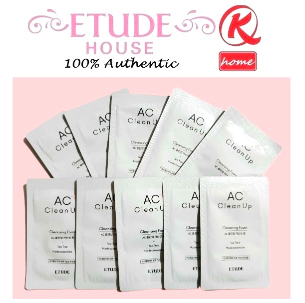 E TUDE HOUSE AC Clean Up Cleansing Foam 4ml 10pcs. | Lazada PH