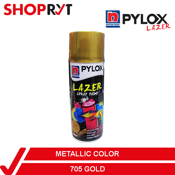Nippon Pylox Lazer Spray Paint 400cc 705 Metallic Gold Lazada PH