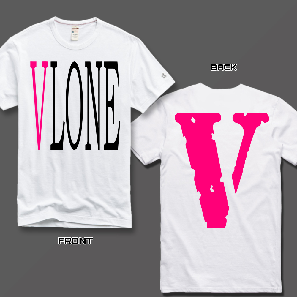 Pink vlone clearance shirt