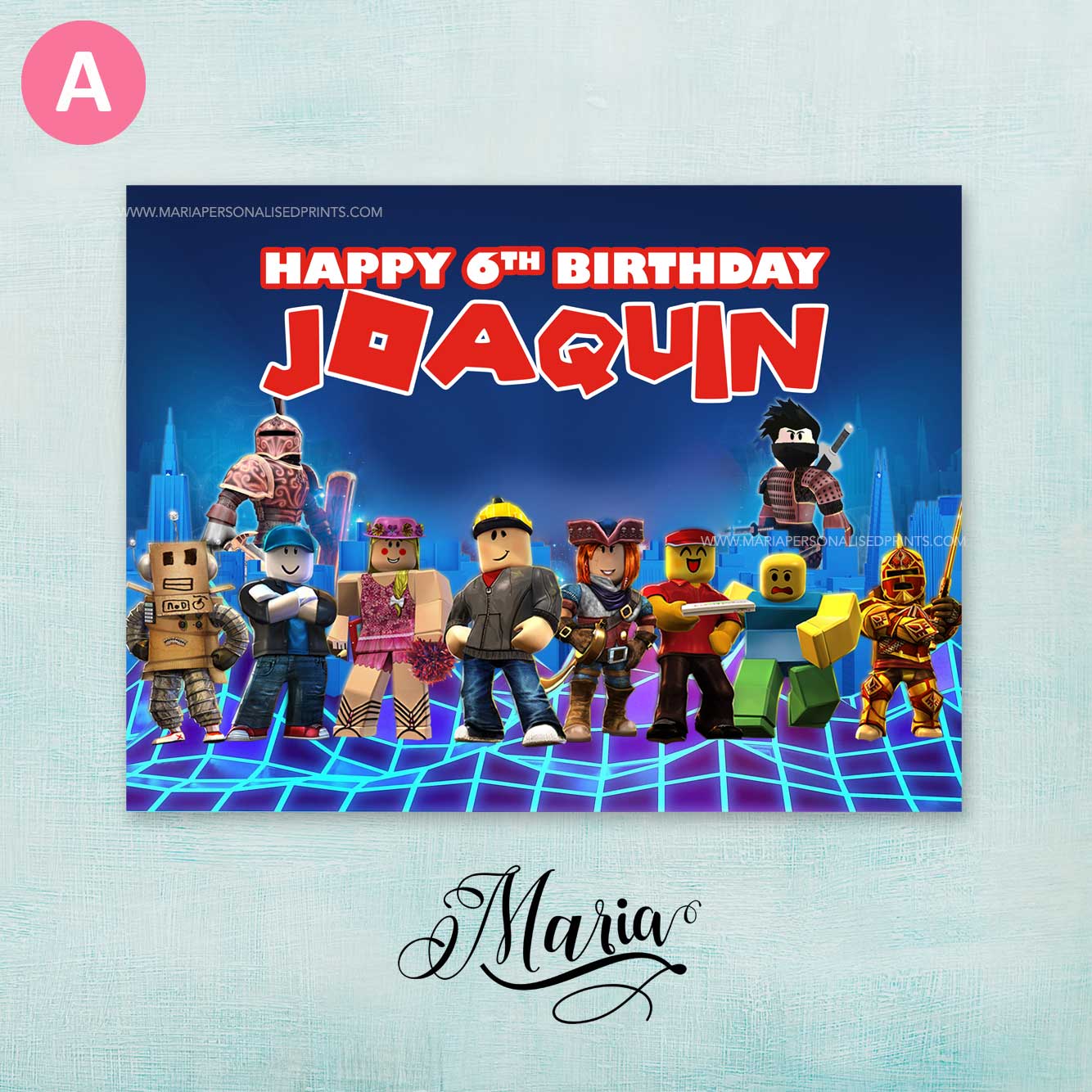 Personalized Birthday Tarpaulin Roblox Games Backdrops Banners Party ...