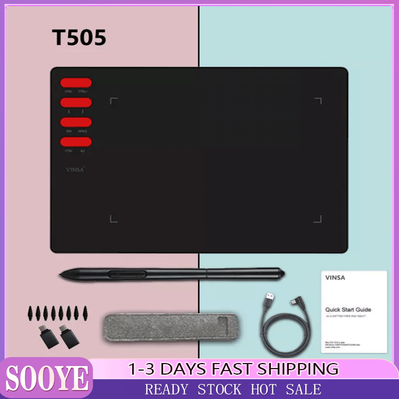VINSA T505 193X143mm UltraThin Pen Tablet Graphics Drawing Tablet Digital Drawing & Writing Pad