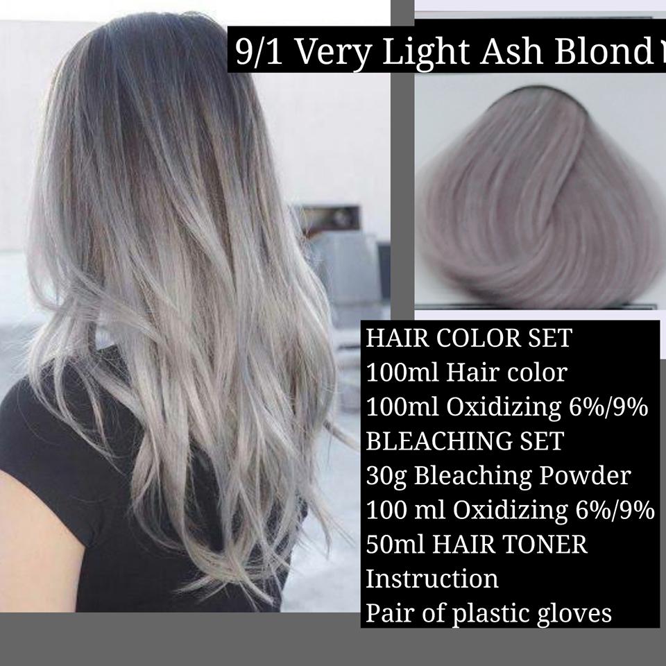 Hair Color Set With Bleaching Set And Hair Toner Anti Yellow