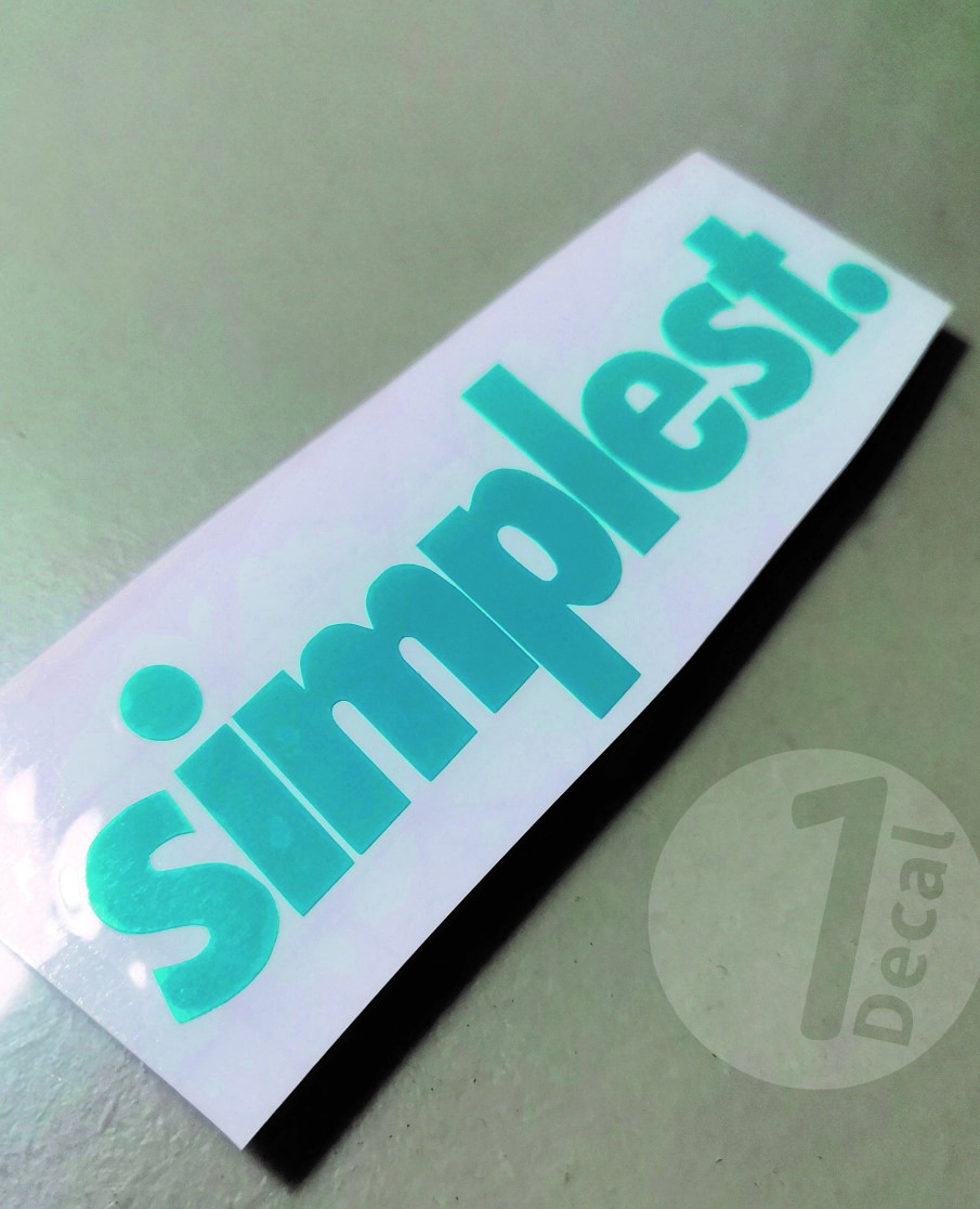 simplest sticker decal 2 sizes available for cars, motorcycle, laptop ...