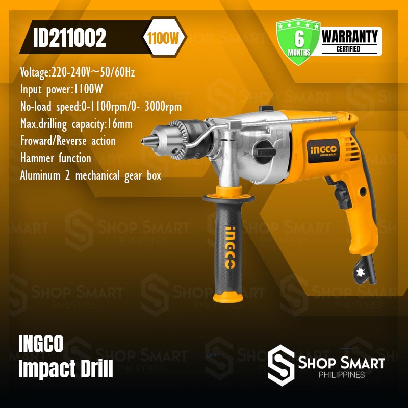INGCO Impact Drill 1100w (ID211002) | Lazada PH