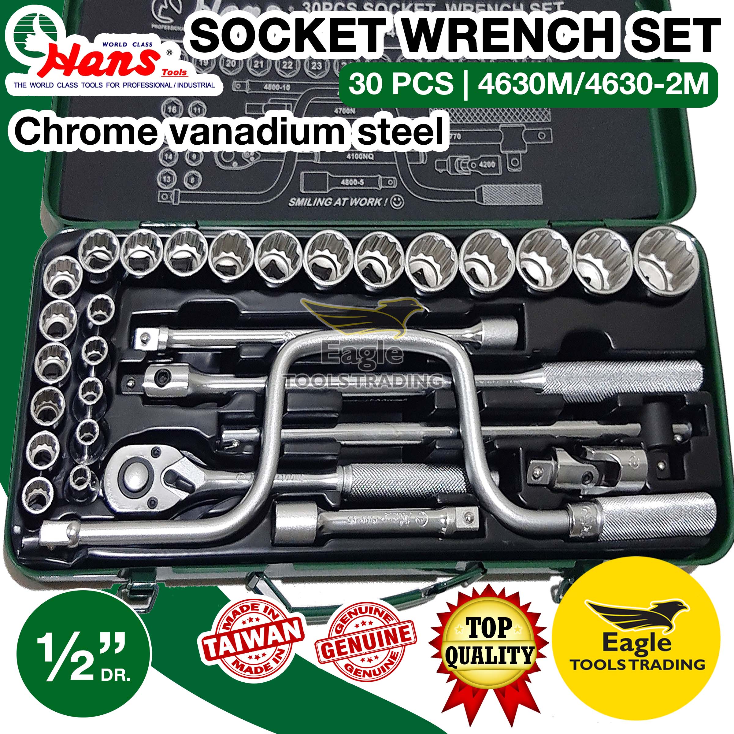 Hans Socket Wrench Set 46302M 30 pcs 23 pcs socket wrench 12 pts