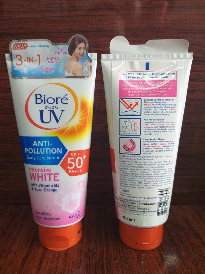 biore anti pollution body care serum