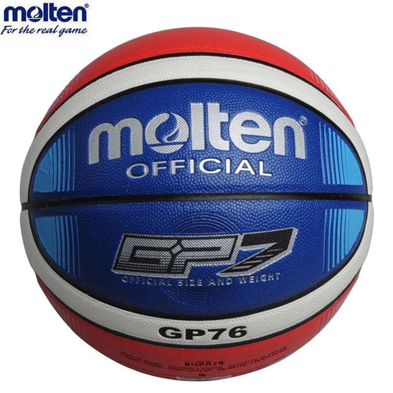 Molten Men's Basketball In/Outdoor Standard GP76 7 PU Training Ball w/Bag & Pin 