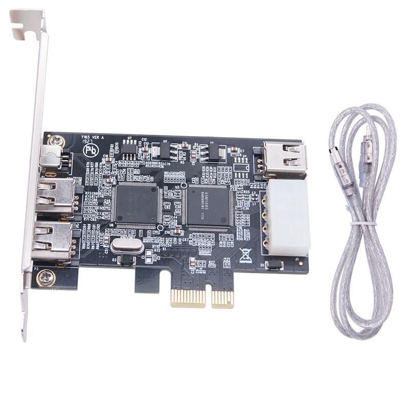 PCIE 1X IEEE 1394A 4 Port(3+1) Firewire Card Adapter 1394 a PCIe with