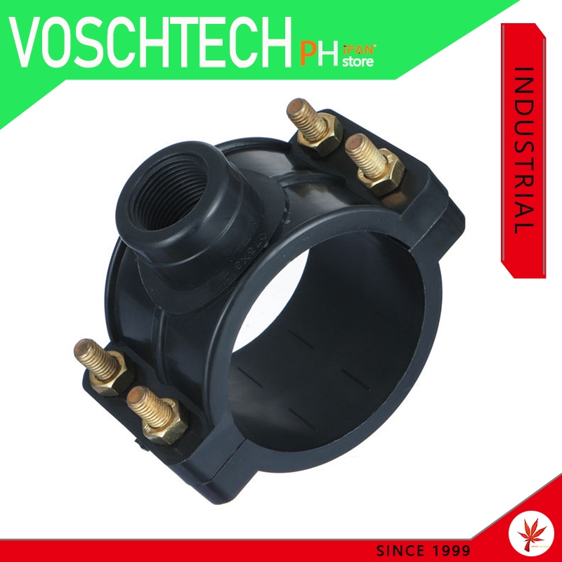 VOSCHTECH 1/4 1/2 3/4 1 2 inch With Reinforcement Ring PE Saddle Clamp for Pipe Lazada PH