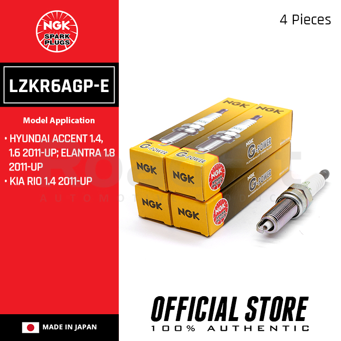 NGK LZKR6AGPE GPower Platinum Spark Plugs Hyundai Accent 2011up