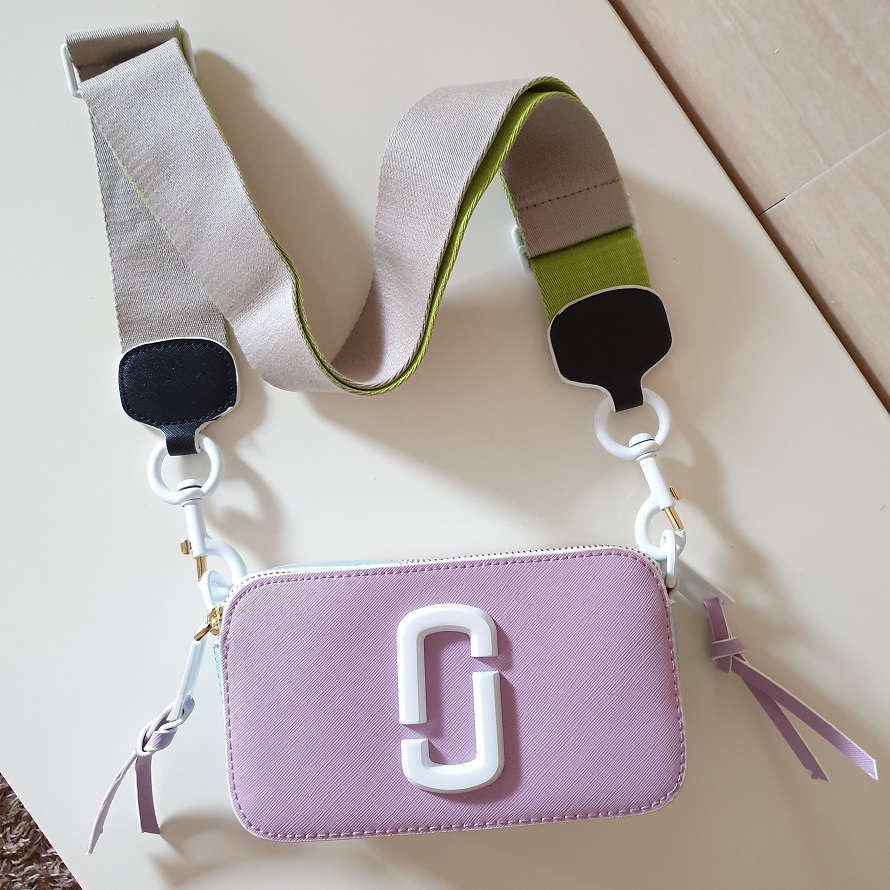 Buy MARC JACOBS Snapshot Ceramic Sling Bag with Detachable Strap, Purple &  Blue Color Women
