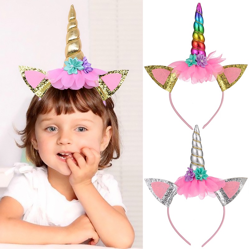 Unicorn Headband Birthday Hair Fancy Dress Cosplay Birthday Needs Children  Hat Happy Choice | Lazada PH