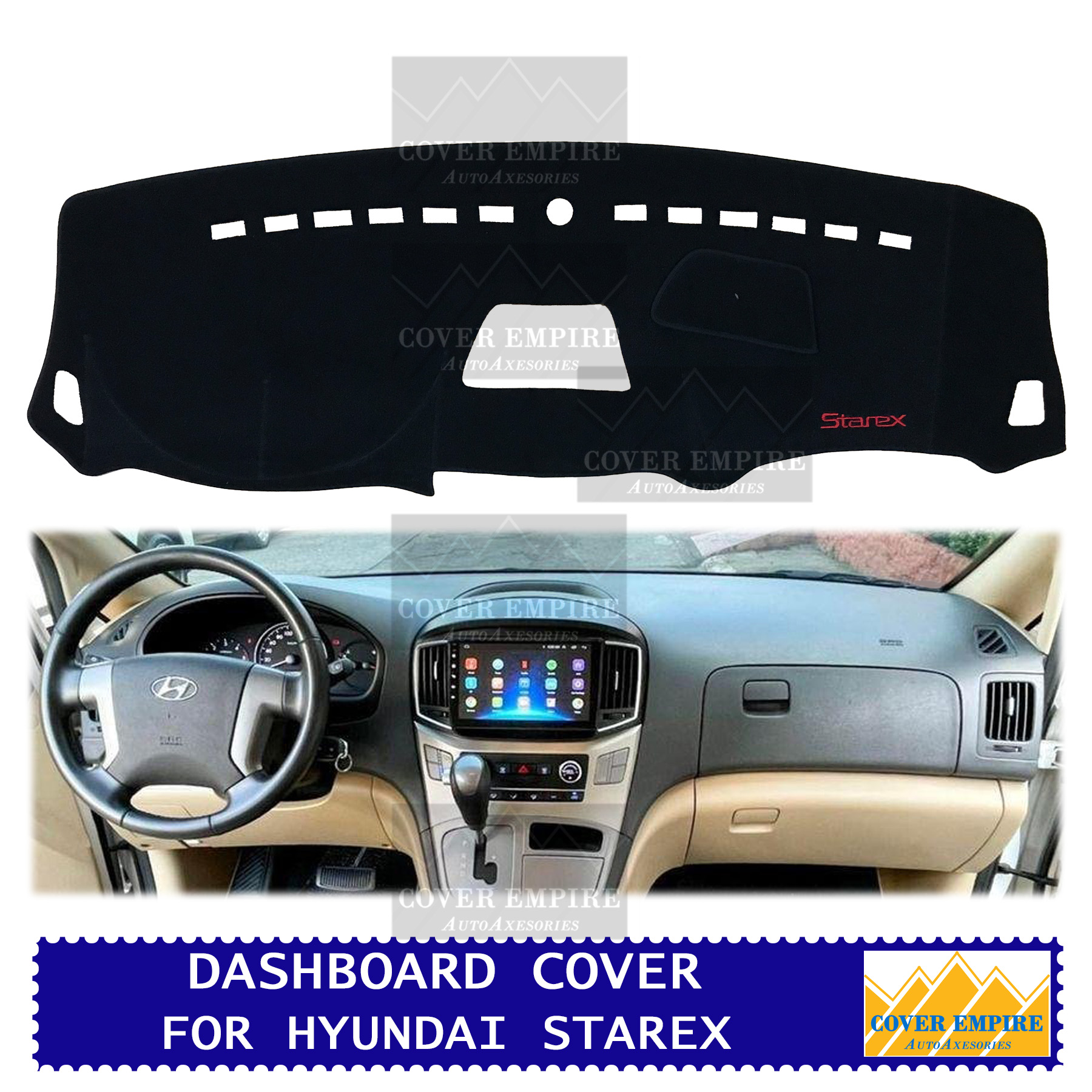 Dashboard Cover Dashmat Dash Cover Hyundai Grand Starex 2008, 2009, 2010,  2011, 2012, 2013, 2014, 2015, 2016, 2017, 2018 Lazada PH