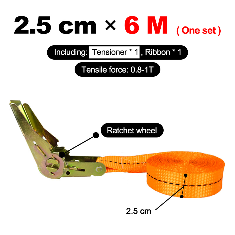 Buckle TieDown Ratchet Belt Car Cargo Strap Luggage Bag Lashing Rope