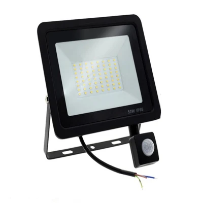 LED FloodLight PIR Motion Sensor Reflector 50W LED Flood Light Spotlight Wall Outdoor Lighting
