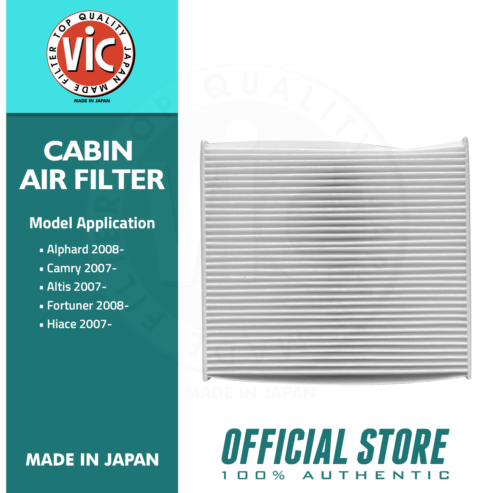 VIC Cabin Air Filter AC108E for Toyota Alphard, Camry, Altis, Fortuner